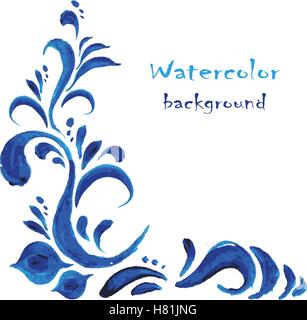 abstract vector background painted hands in watercolor style Stock Vector