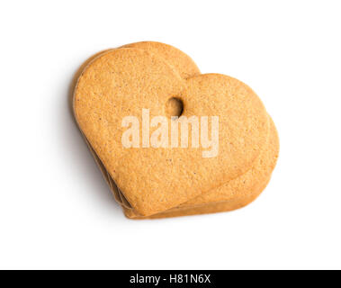 Sweet gingerbread hearts isolated on white background Stock Photo - Alamy