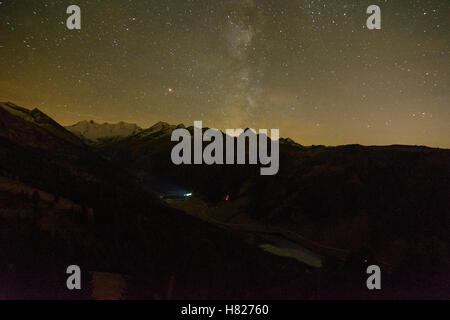 Krimml: alp alpine pasture, Zillertaler Alpen, Durlaßboden reservoir water power station, Pinzgau, Salzburg, Austria Stock Photo