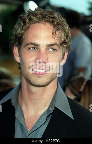 PAUL WALKER 'FAST AND FURIOUS' FILM PREMIERE LOS ANGELES USA 18 June 2001 Stock Photo
