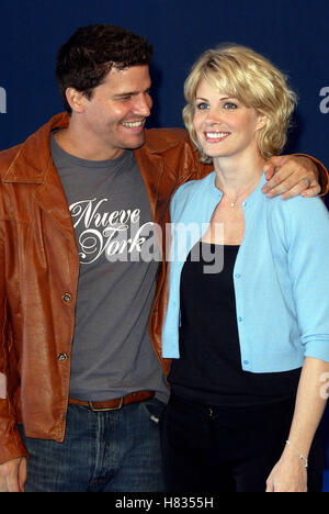 DAVID BOREANAZ MONICA POTTER DEAUVILLE FILM FESTIVAL DEAUVILLE FILM FESTIVAL FRANCE 31 August 2002 Stock Photo