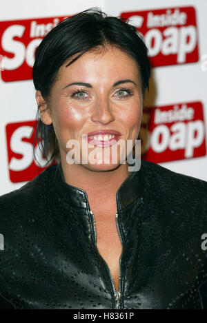 JESSIE WALLACE INSIDE SOAP AWARDS THE MAYFAIR CLUB LONDON ENGLAND 30 September 2002 Stock Photo