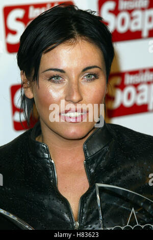 JESSIE WALLACE INSIDE SOAP AWARDS THE MAYFAIR CLUB LONDON ENGLAND 30 September 2002 Stock Photo