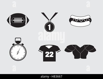 american football equipment icon vector illustration graphic design Stock Vector