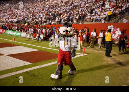 Sep. 18, 2009; Fresno, CA, USA;  The Fresno State Bulldogs mascot during the fourth quarter against the Boise State Broncos at Bulldog Stadium. Boise State defeated Fresno State 51-34. Stock Photo