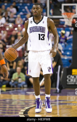 November 8, 2009; Sacramento, CA, USA;  Sacramento Kings guard Tyreke Evans (13) during the third quarter against the Golden State Warriors at the ARCO Arena. The Kings defeated the Warriors 120-107. Stock Photo
