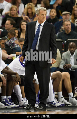 November 8, 2009; Sacramento, CA, USA;  Sacramento Kings coach Paul Westphal during the third quarter against the Golden State Warriors at the ARCO Arena. The Kings defeated the Warriors 120-107. Stock Photo