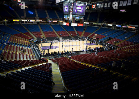 November 27, 2009; Sacramento, CA, USA;  Interior of ARCO Arena before the game between the New Jersey Nets and the Sacramento Kings. Sacramento defeated New Jersey 109-96. Stock Photo