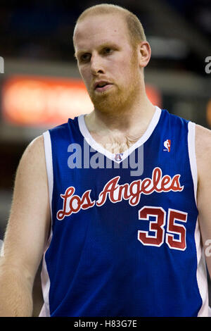 February 28, 2010; Sacramento, CA, USA;  Los Angeles Clippers center Chris Kaman (35) during the first quarter against the Sacramento Kings at the ARCO Arena.  Sacramento defeated Los Angeles 97-92. Stock Photo