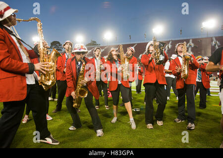 September 18, 2010; Stanford, CA, USA; The Stanford Cardinal band performs before the game against the Wake Forest Demon Deacons at Stanford Stadium. Stanford defeated Wake Forest 68-24. Stock Photo