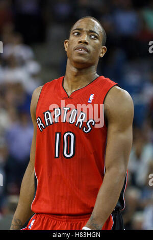 November 1, 2010; Sacramento, CA, USA;  Toronto Raptors shooting guard DeMar DeRozan (10) during the fourth quarter against the Sacramento Kings at the ARCO Arena. The Kings defeated the Raptors 111-108. Stock Photo