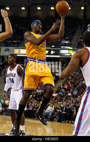 March 14, 2011; Sacramento, CA, USA;  Golden State Warriors small forward Al Thornton (23) shoots against the Sacramento Kings during the second quarter at the Power Balance Pavilion. Stock Photo