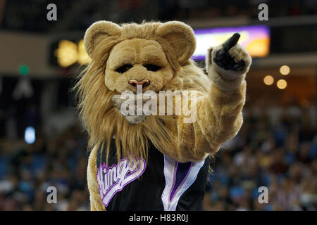 Jan 8, 2012; Sacramento, CA, USA; The Sacramento Kings mascot performs before the game against the Orlando Magic at Power Balance Pavilion. Orlando defeated Sacramento 104-97. Stock Photo