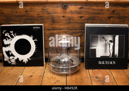 Bauhaus vinyl LP records Stock Photo