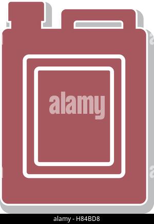 oil gallon icon over white background, flat style, vector illustration ...