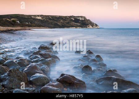 Ringstead Bay, Ringstead, Dorset, UK.   10th November 2016.  UK Weather.  Ringstead Bay on the Jurassic Coast of Dorset at Sunset on a calm clear afternoon looking East towards White Nothe and Burning Cliff.  Photo by Graham Hunt/Alamy Live News Stock Photo