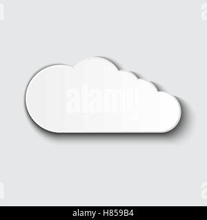 Cloud vector icon set white color on grey background. Sky flat illustration collection for web, art and app design. Different na Stock Vector