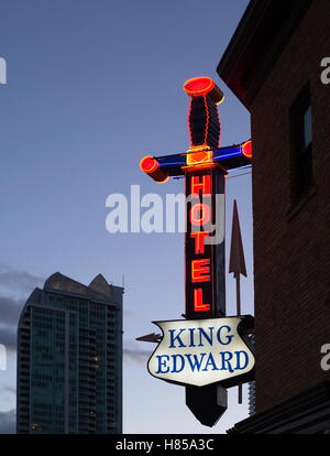 King Edward Hotel, originally built in 1905 and restored brick by brick as part of the new Studio Bell National Music Centre in 2016 Stock Photo