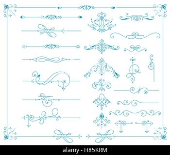 Vintage Ornaments Decorations Design Elements.  Vector stock Stock Vector