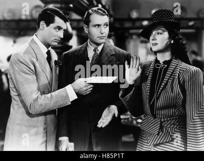 Sein Mädchen für besondere Fälle, (HIS GIRL FRIDAY) USA 1940 s/w, Regie: Howard Hawks, CARY GRANT, RALPH BELLAMY, ROSALIND RUSSELL, Key: Brief, Ablehnung Stock Photo