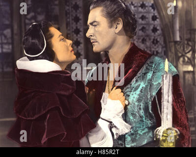 Die Liebesabenteuer des Don Juan, (THE ADVENTURES OF DON JUAN) USA 1949, Regie: Vincent Sherman, VIVECA LINDFORS + ERROL FLYNN, Stichwort: Kerzen Stock Photo