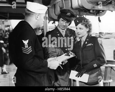 Ich war eine männliche Kriegsbraut, (I WAS A MALE WAR BRIDE) USA 1949, Regie: Howard Hawks, CARY GRANT (mi), ANN SHERIDAN (re), Stichwort: Uniform Stock Photo