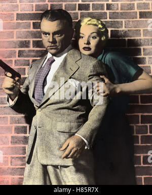 Den Morgen wirst du nicht erleben; (KISS TOMORROW GOODBYE) USA 1950 s/w, Regie: Gordon Douglas, JAMES CAGNEY, BARBARA PAYTON, Key: Waffe, Revolver Stock Photo