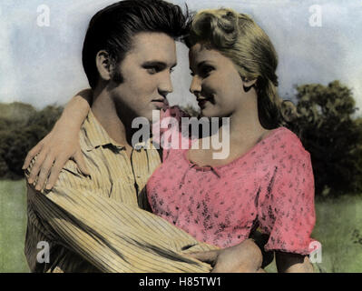 Pulverdampf und heiße Lieder, (LOVE ME TENDER) USA 1956, Regie: Robert D. Webb, ELVIS PRESLEY, DEBRA PAGET Stock Photo