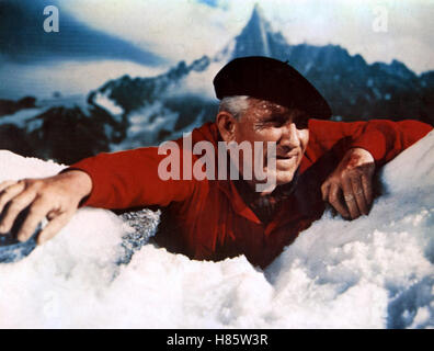 Der Berg der Versuchung, (THE MOUNTAIN) USA 1956, Regie: Edward Dmytryk, SPENCER TRACY, Stichwort: Schnee, Gletscher, Eis Stock Photo