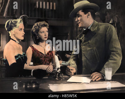 Flintenweiber, (THE DALTON GIRLS) USA 1957, Regie: Reginald Le Borg, LISA DAVIS, MERRY ANDERS, JOHN RUSSELL, Key: Cowboy, Ladies, Milch, Glas Stock Photo