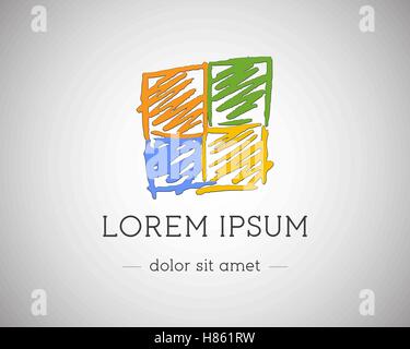 Business, technology abstract logo template for branding and design. Vector illustration Stock Vector