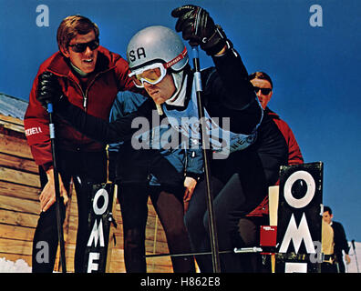Schußfahrt, (DOWNHILL RACER) USA 1969, Regie: Michael Ritchie, ROBERT REDFORD, Stichwort: Skifahrer, Winter, Brille, Helm Stock Photo