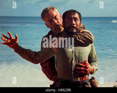 Die Hölle sind wir, (HELL IN THE PACIFIC) USA 1969, Regie: John Boorman, LEE MARVIN, TOSHIRO MIFUNE, Stichwort: Kampf, Meer Stock Photo