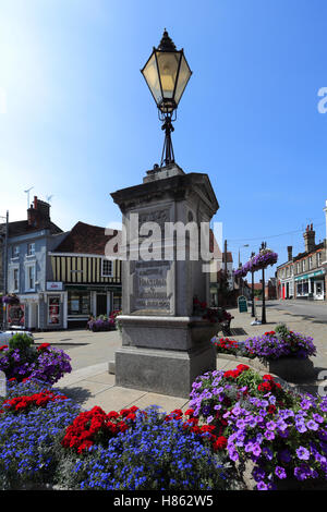 The George Courtald Memorial, Halstead Town, Essex county, England Stock Photo