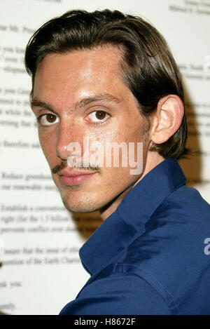 LUKAS HAAS GOBAL GREEN PARTY HOLLYWOOD LOS ANGELES USA 12 August 2002 Stock Photo