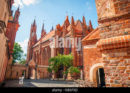 St. Anne's church in Vilnius old town, Lithuania Stock Photo