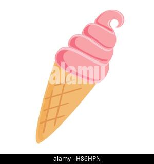 Vector icon of a Ice-Cream cone isolated on white background Stock Vector