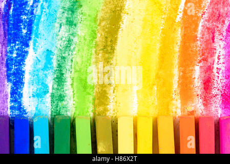Chalk pastel different colors Stock Photo