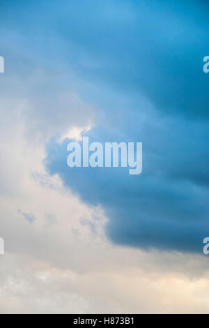 Colorful blue and white clouds before the storm Stock Photo