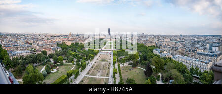 Aerial view over Paris, France Stock Photo