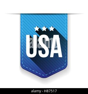 USA blue ribbon vector Stock Vector