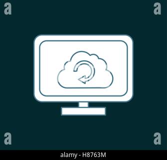 Cloud computing technology Stock Vector