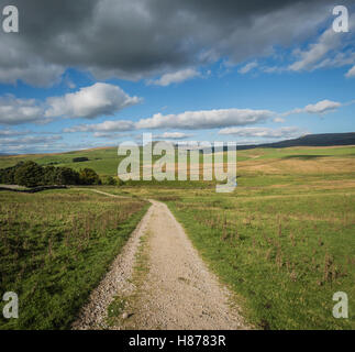 The track from Malham to Stainforth, Yorkshire Dales, UK. Stock Photo