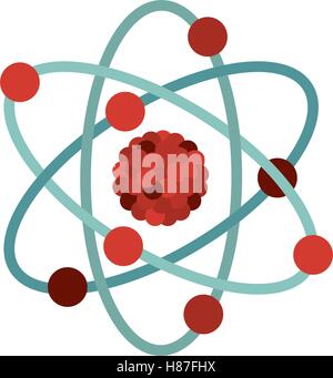 multicolored atom chemistry molecule icon over white background. vector illustration Stock Vector
