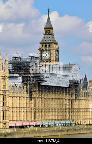 London, England, UK. Houses of Parliament under repair, August 2016 Stock Photo