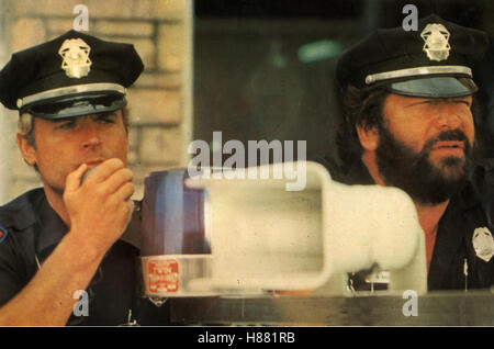 Zwei außer Rand und Band, (CRIME BUSTERS) I 1976, Regie: E. B. Clucher, TERENCE HILL + BUD SPENCER Stichwort: Polizei Stock Photo