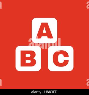 ABC building blocks icon. ABC bricks vector design. Baby bricks symbol. web. graphic. JPG. AI. app. logo. object. flat. image. s Stock Vector