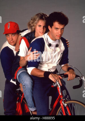 Der Verrückte mit dem Geigenkasten, (THE MAN WITH ONE RED SHOE), USA 1985, Regie: Stan Dragoti, JIM BELUSHI, LORI SINGER, TOM HANKS, Stichwort: Fahrrad Stock Photo