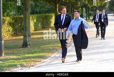 POTSDAM, GERMANY. SEPTEMBER 1ST, 2016: Bert Koenders (L), Minister of Foreign Affairs of Kingdom of the Nederland and Pavlo Klim Stock Photo