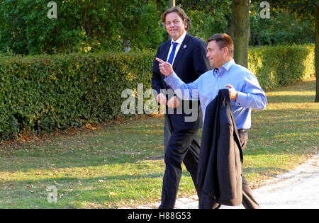 POTSDAM, GERMANY. SEPTEMBER 1ST, 2016: Bert Koenders (L), Minister of Foreign Affairs of Kingdom of the Nederland and Pavlo Klim Stock Photo